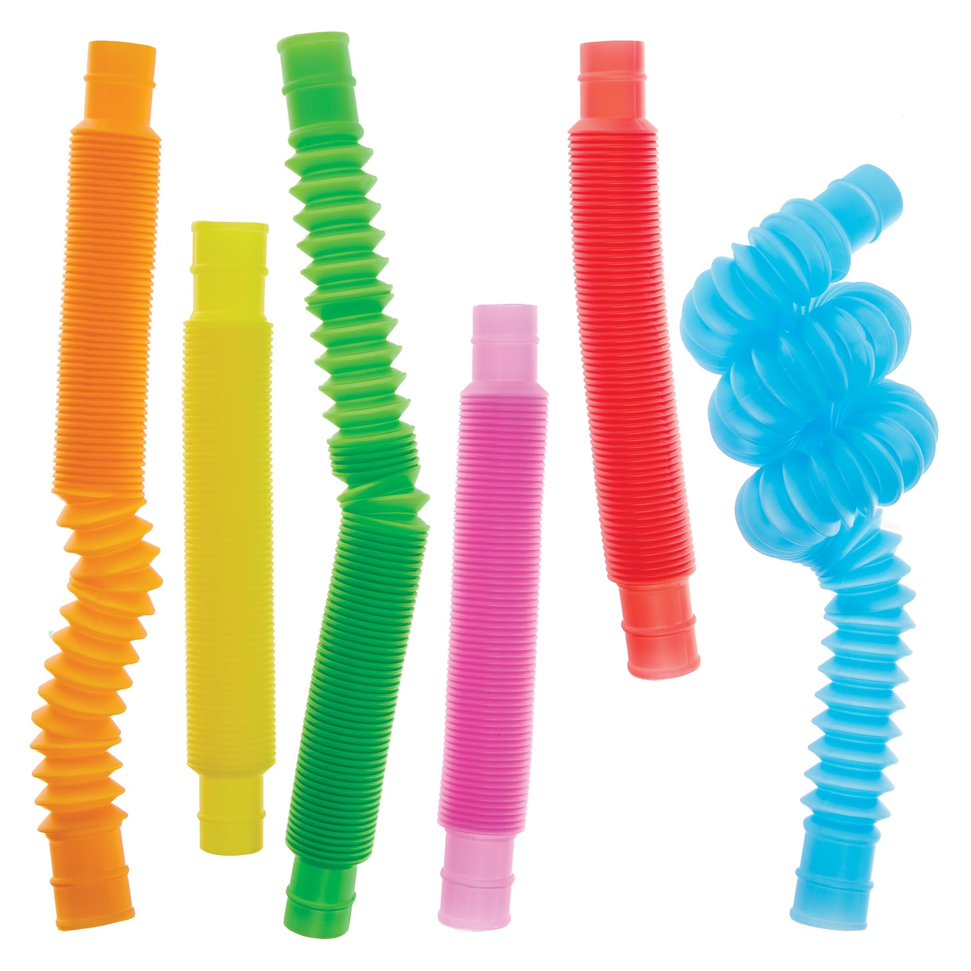 Baker Ross FN225 Pop Tube Fidget Toys - Pack of 12, Entertaining Fidget Toys for Kids Party Bags