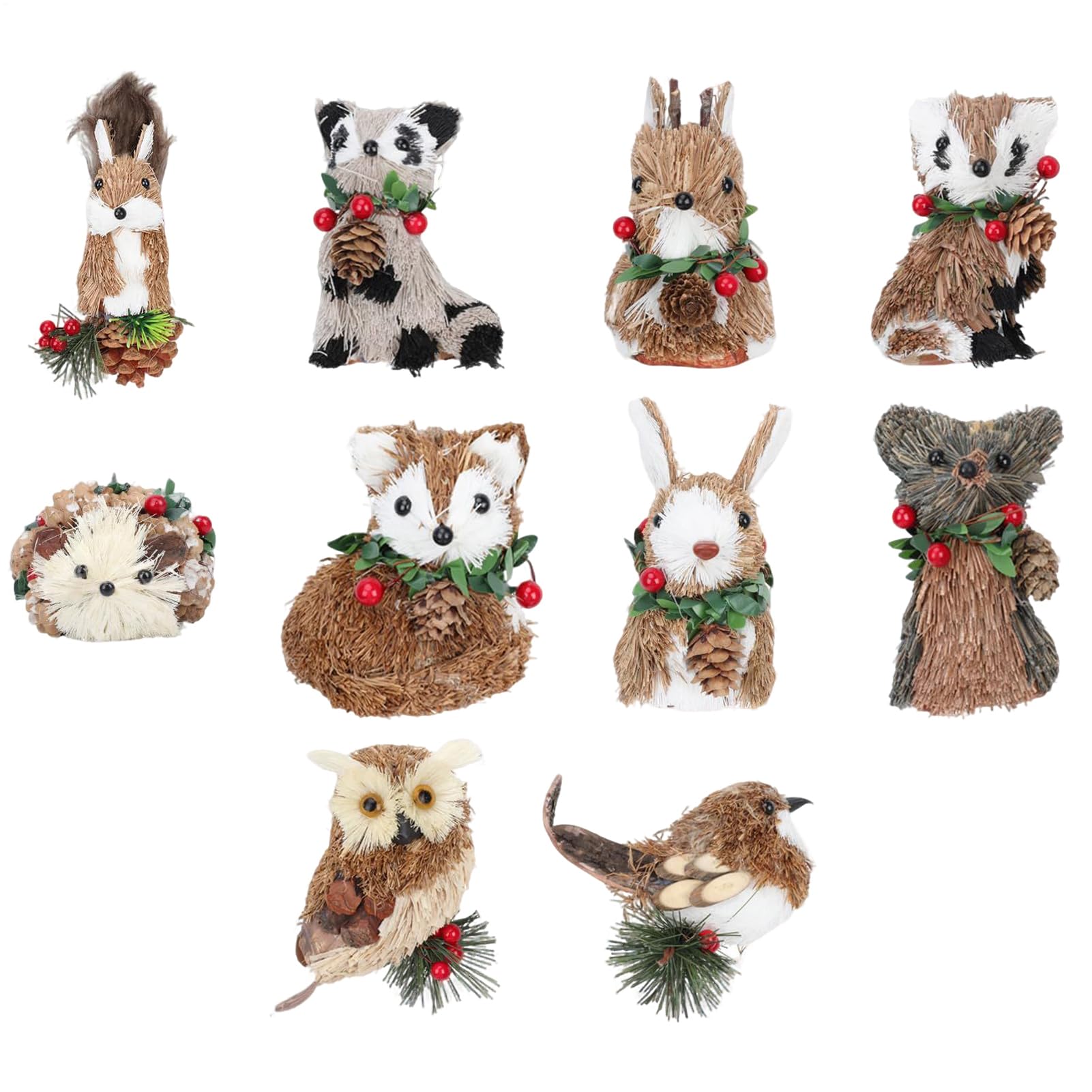 Ornements d'arbre pour Noël avec pendentif acrylique plat et motif animalier