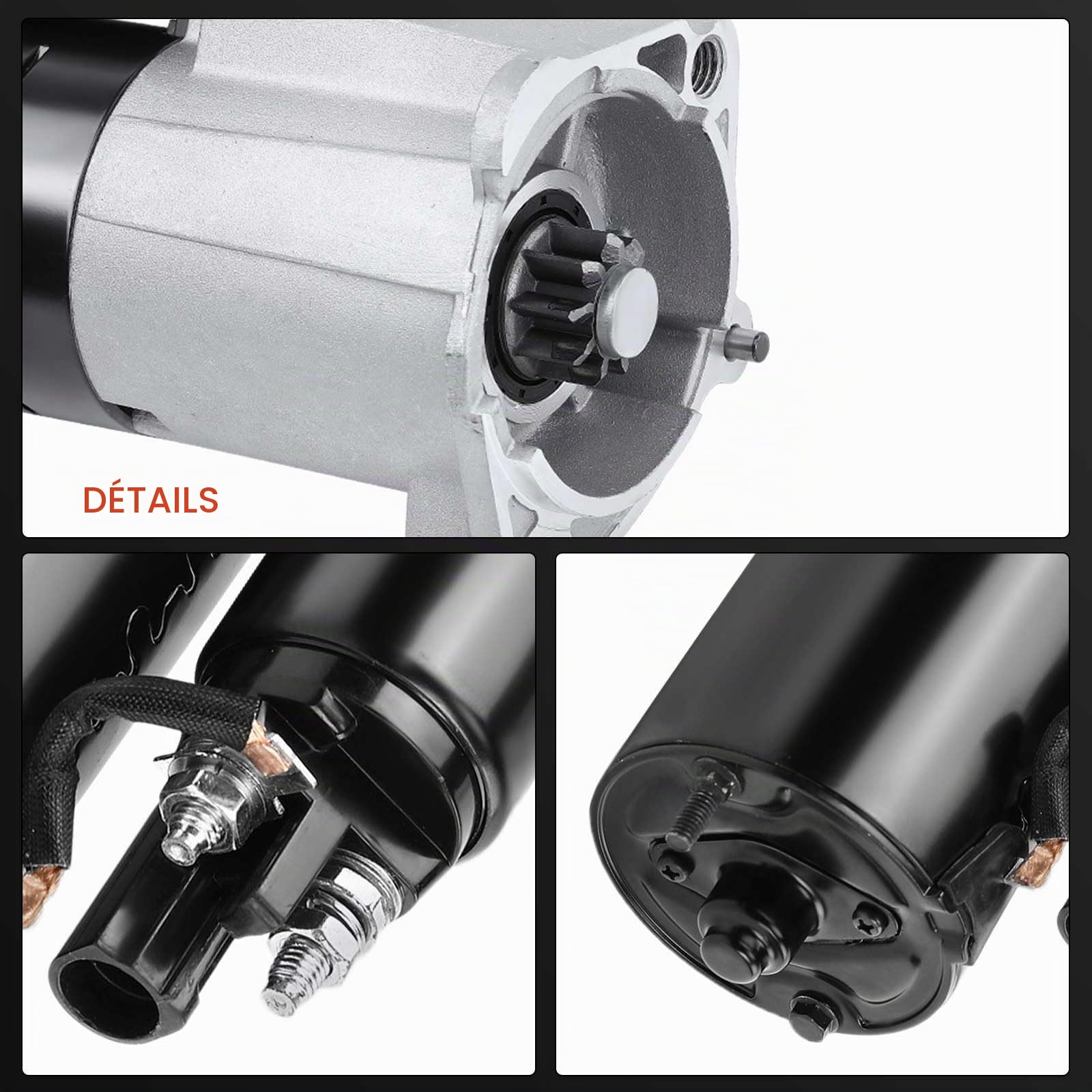 Frankberg Démarreur Compatible avec A4 8EC B7 2.0L 2004-2008 A6 4F2 C6 2.0L 2004-2011 Remplacer# 0986021220