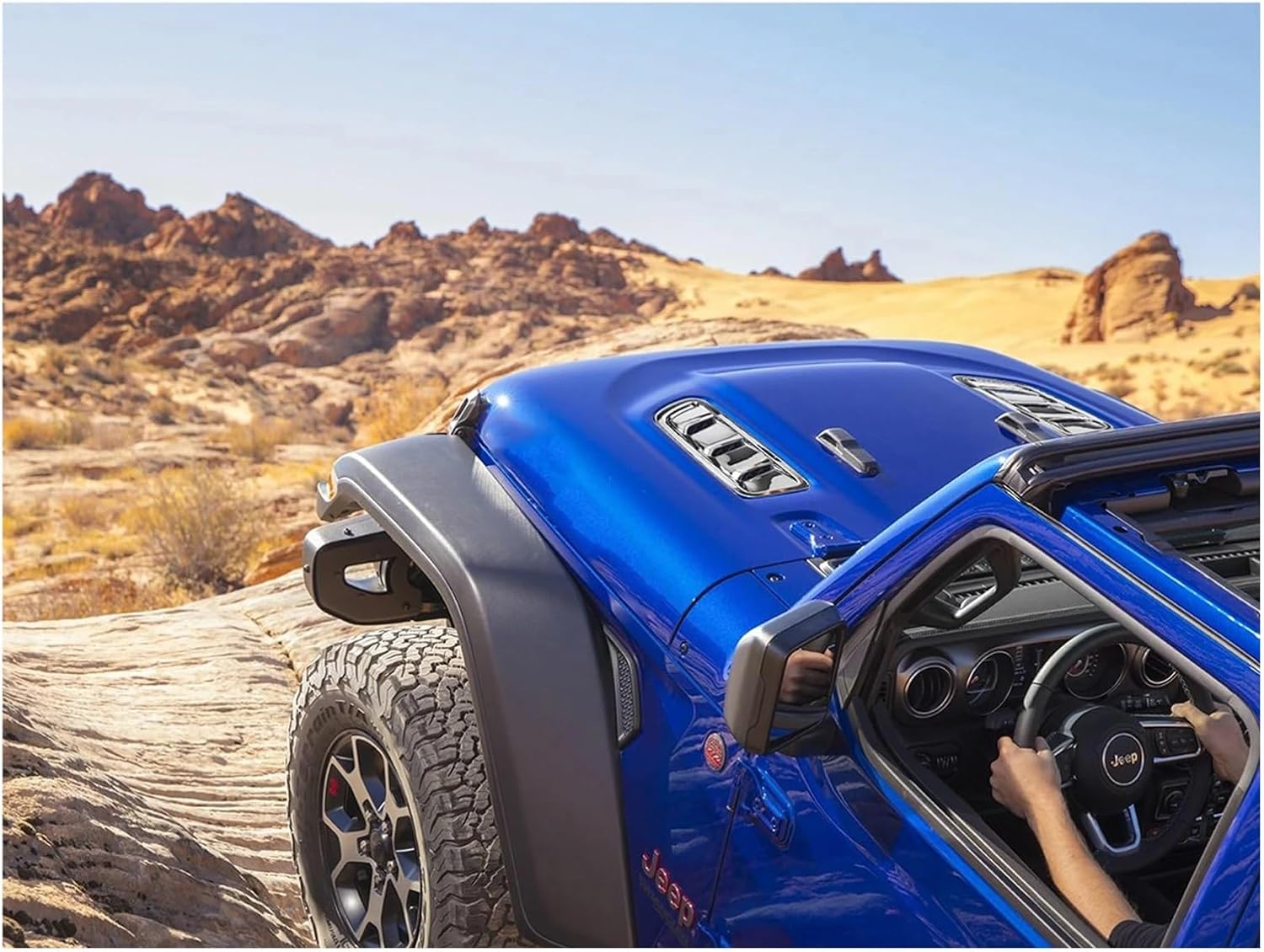 Car Front Bonnet Vents Hood Compatible With Jeep Wrangler JL Gladiator JT 2018 2019 2020 2021 2022 Air Outlet Engine Exterior Accessories(Red)