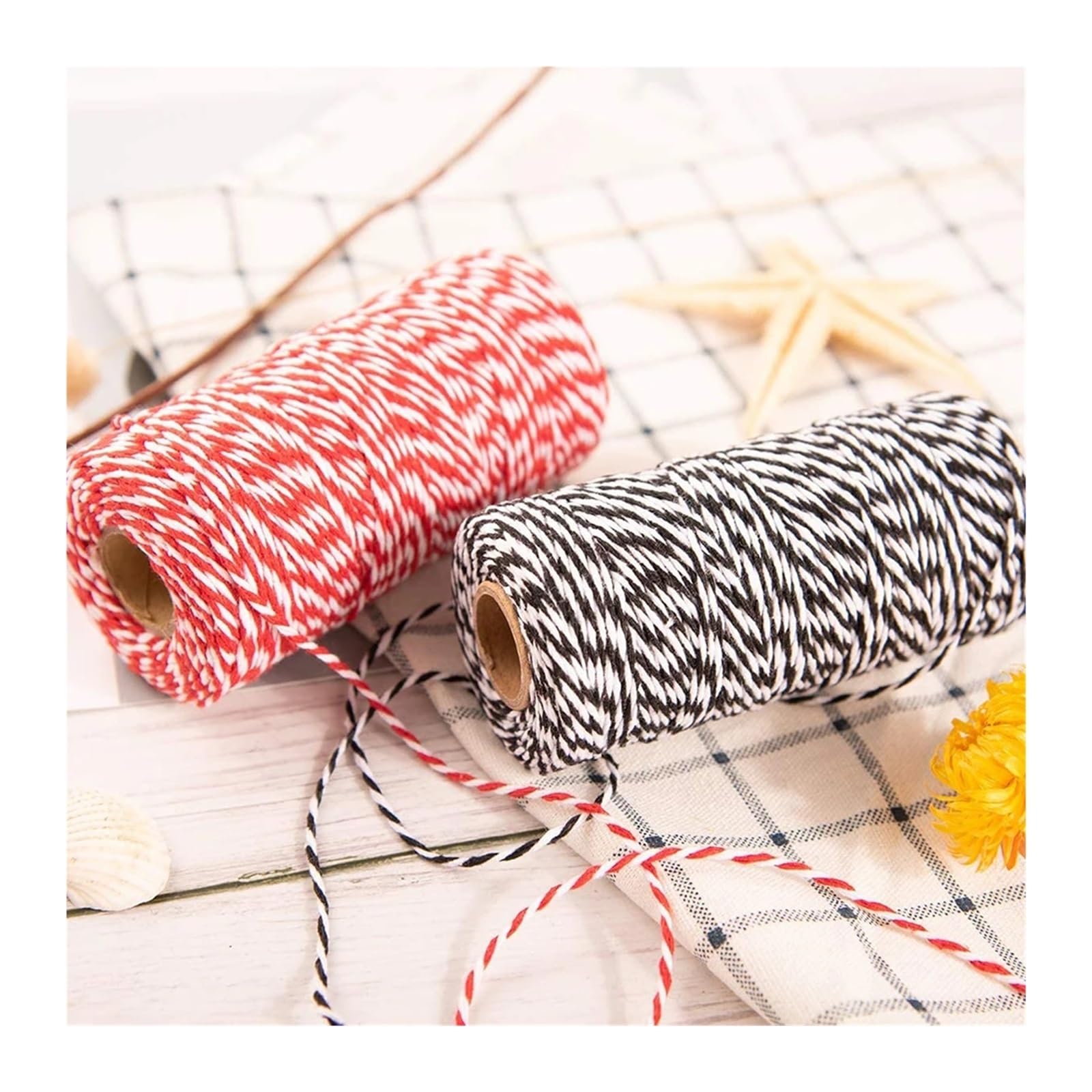 Hilo de hilo de algodón, 2 mm, rollo de 100 m, cordón de macramé