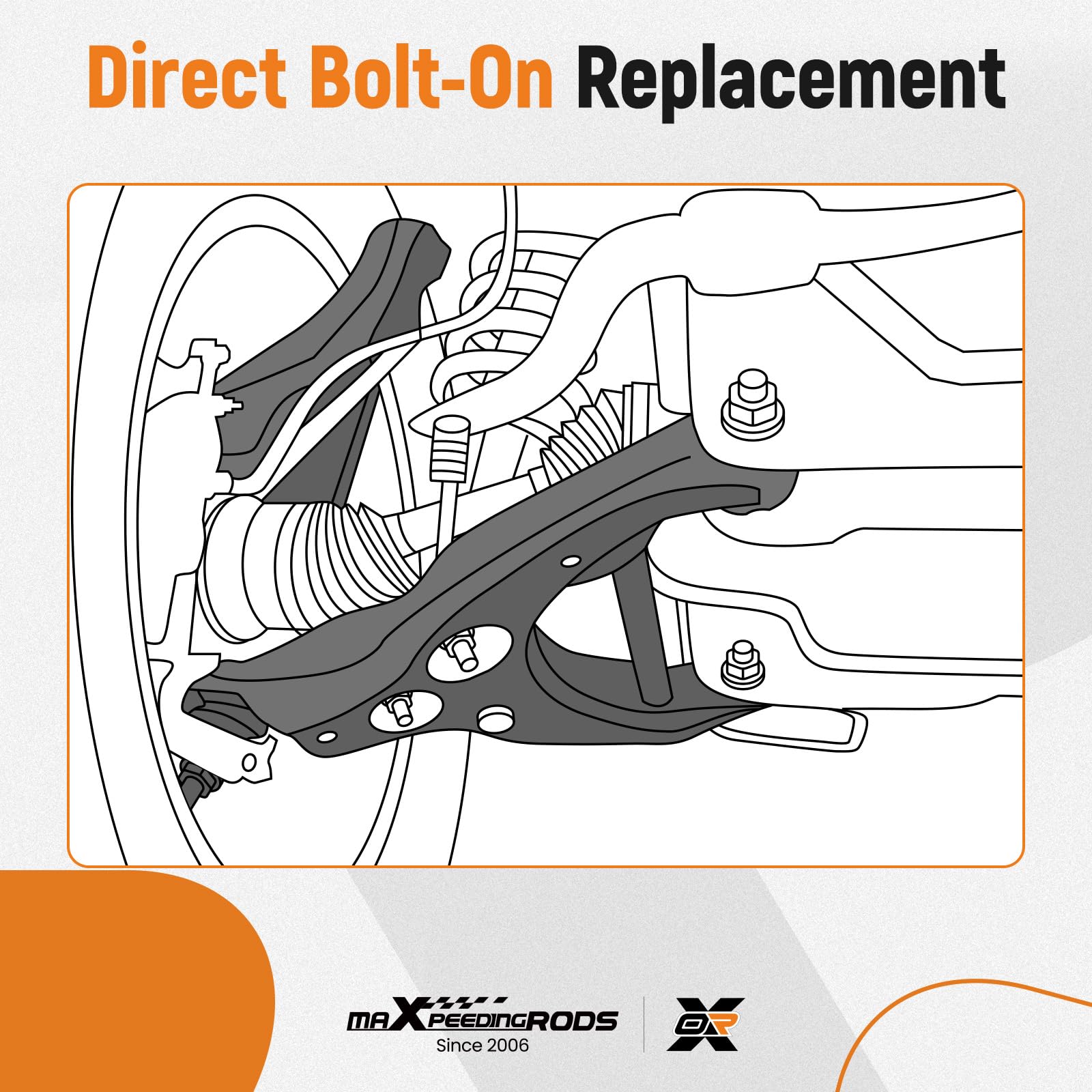 maXpeedingrods Kit de 8 bras de suspension avant pour BMW Série 1 et Série 3 E81 E82 E87 E88 E90 E91 E92 E93 : bras de suspension, biellettes triangulaires, barres stabilisatrices, avant