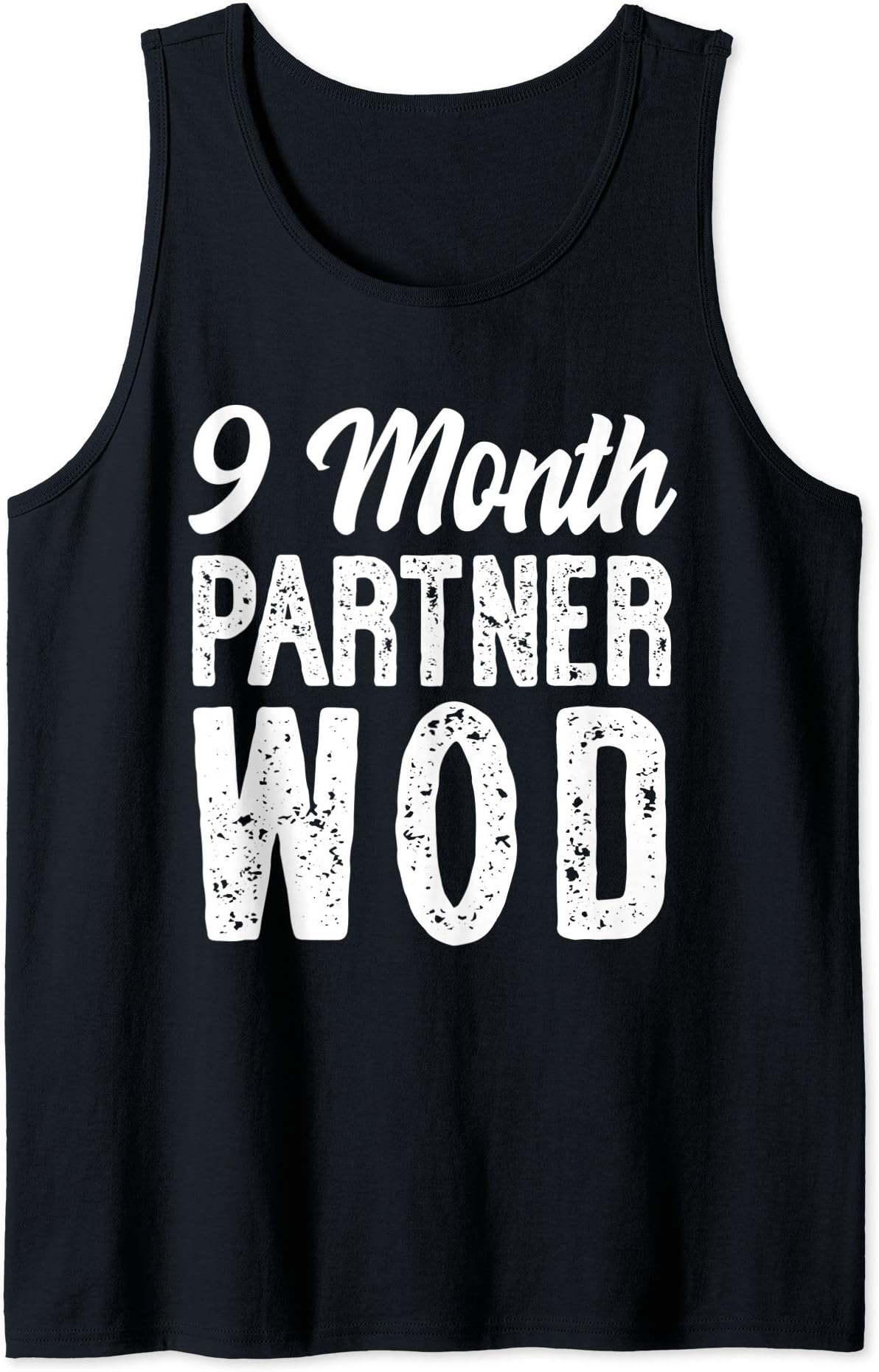 Expecting Mom Gym Tees Co.9 Month Partner WOD Workout Running Pregnancy Announcement Tank TopOEKO-TEX STANDARD 100