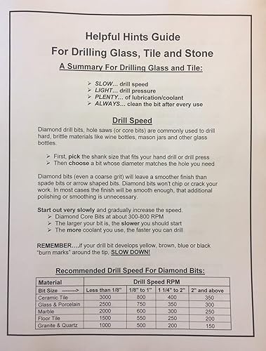 Miniatura 4 de DrillGlass - Juego de brocas de diamante para vidrio y azulejos, compatible con tu taladro, prensa de taladro y herramienta Dremel, instrucciones