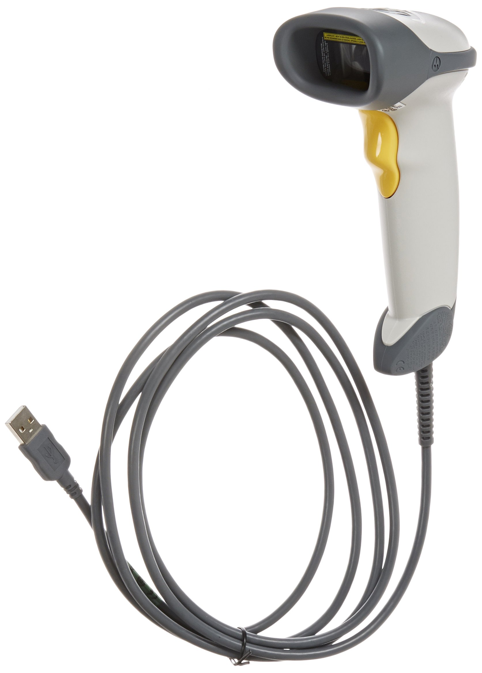 Motorola LS2208 General Purpose Handheld 1D Bi-Directional Laser Barcode Scanner, White
