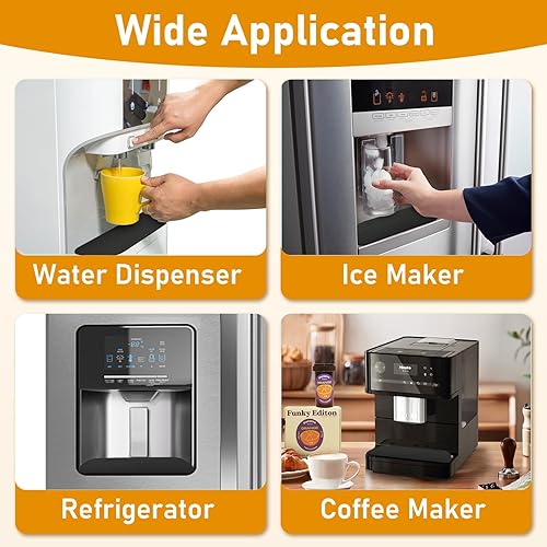 Miniatura 6 de LOPNUR Bandeja de goteo para refrigerador, 9 x 3.1 pulgadas, paquete de 2 colectores de goteo para refrigerador para bandeja de agua, almohadilla de