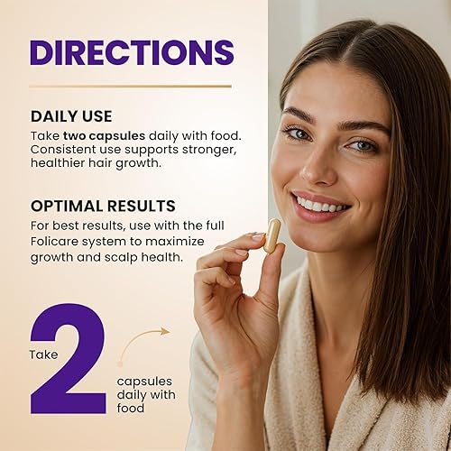 Miniatura 7 de Biotina para el crecimiento del cabello, mujeres y hombres (paquete de 2) vitaminas para el cabello, la piel y las uñas para apoyar el cabello