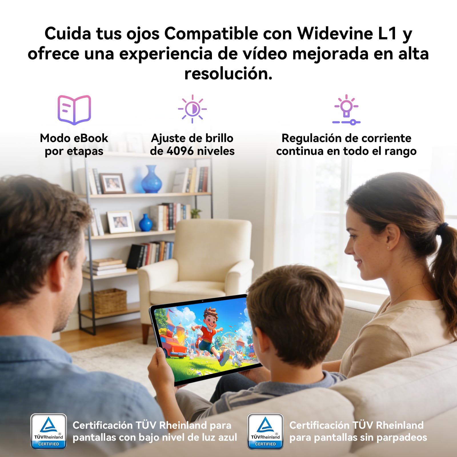 Blackview Mega2 Tableta de 12 Pulgadas Android 15, 24 GB RAM+128 GB ROM, Tableta Gaming FHD 2K de 120HZ con Teclado, ratón, lápiz y Auriculares, 4G LTE+5G WiFi, 9000 mAh, WideVine L1, Gris