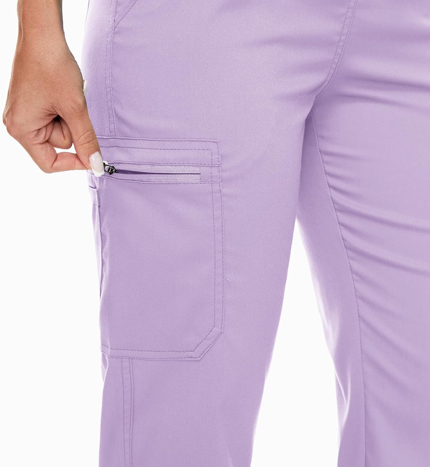 VIAOLI Scrubs for Women Set V-Neck Top and 8 Pocket Jogger Scrub Pant - Medical Uniform Nursing Scrub Set - Image 5