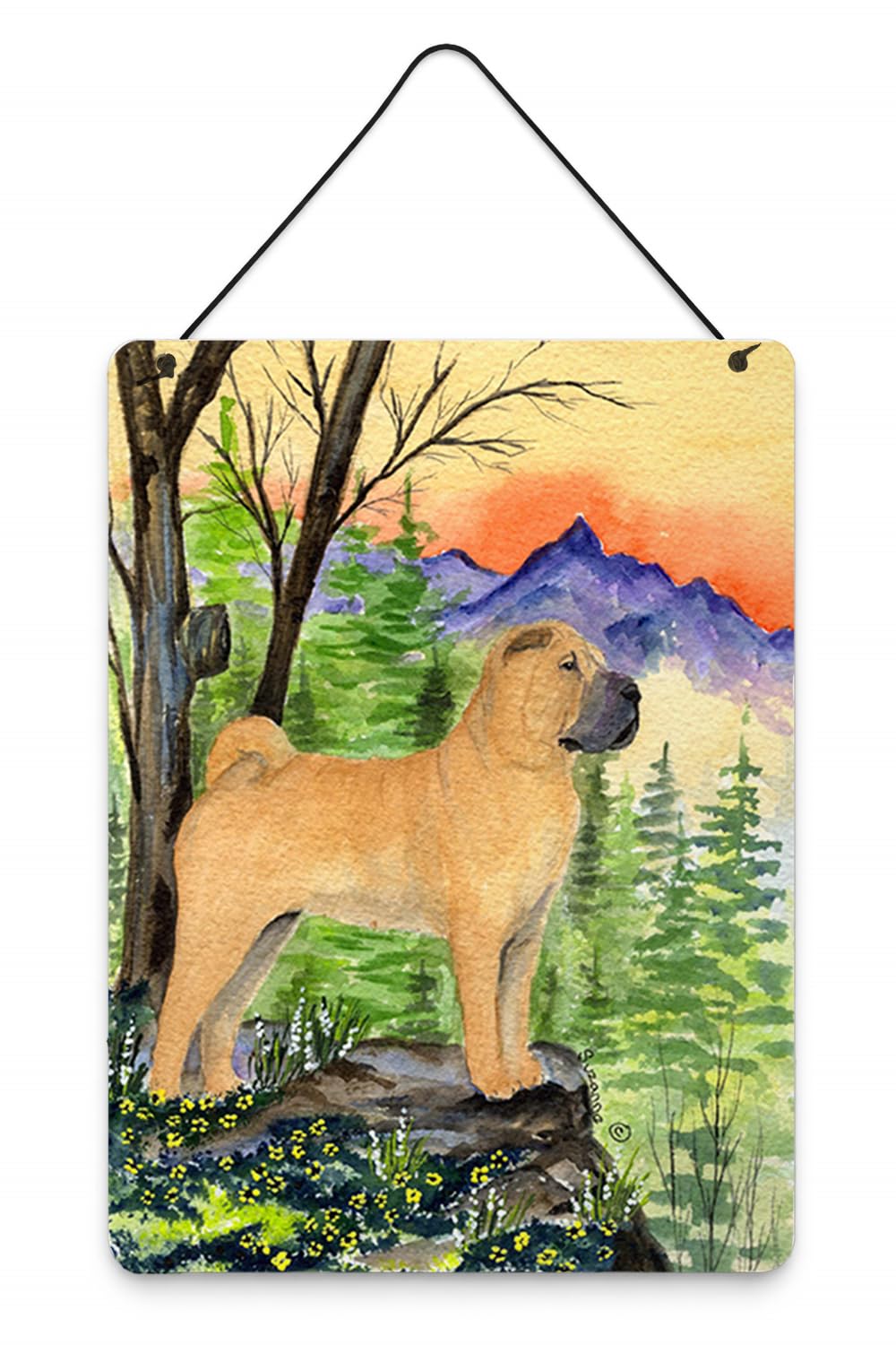 Impression Shar Pei aluminium Caroline's Treasures suspension murale métal multicolore 40 cm
