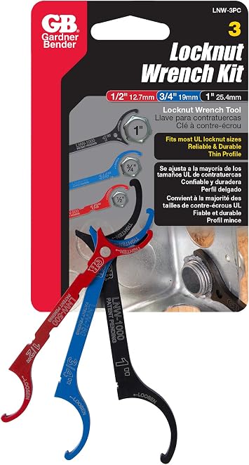 Gardner Bender LNW-3PC LNW locknut wrench, Assorted