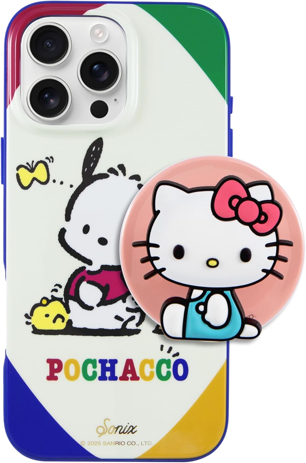 Sonix x Sanrio Magnetic Silicone Phone Ring (Hello Kitty) + Case for MagSafe iPhone 16 Pro Max (Classic Pochacco)