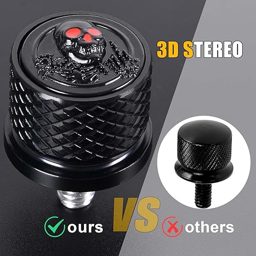 Miniatura 3 de Sresk Tornillo de perno de asiento de guardabarros trasero 14"-20 Rosca para Harley Dyna Fatbob Sportster CVO Softail Touring 1996-2024 (negro)