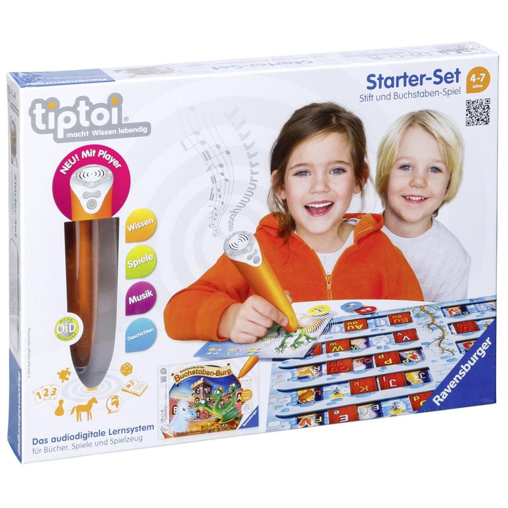 Ravensburger 00505 - Tiptoi Starter-Set mit Stift und Spiel Schatzsuche in der Buchstabenburg
