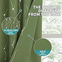 Vista 70 de BGment Room Darkening Curtains 95 Inches Long, Grommet Thermal Insulated Blackout Curtains with Wave Line and Dots Printed for Bedroom, 2 Panels