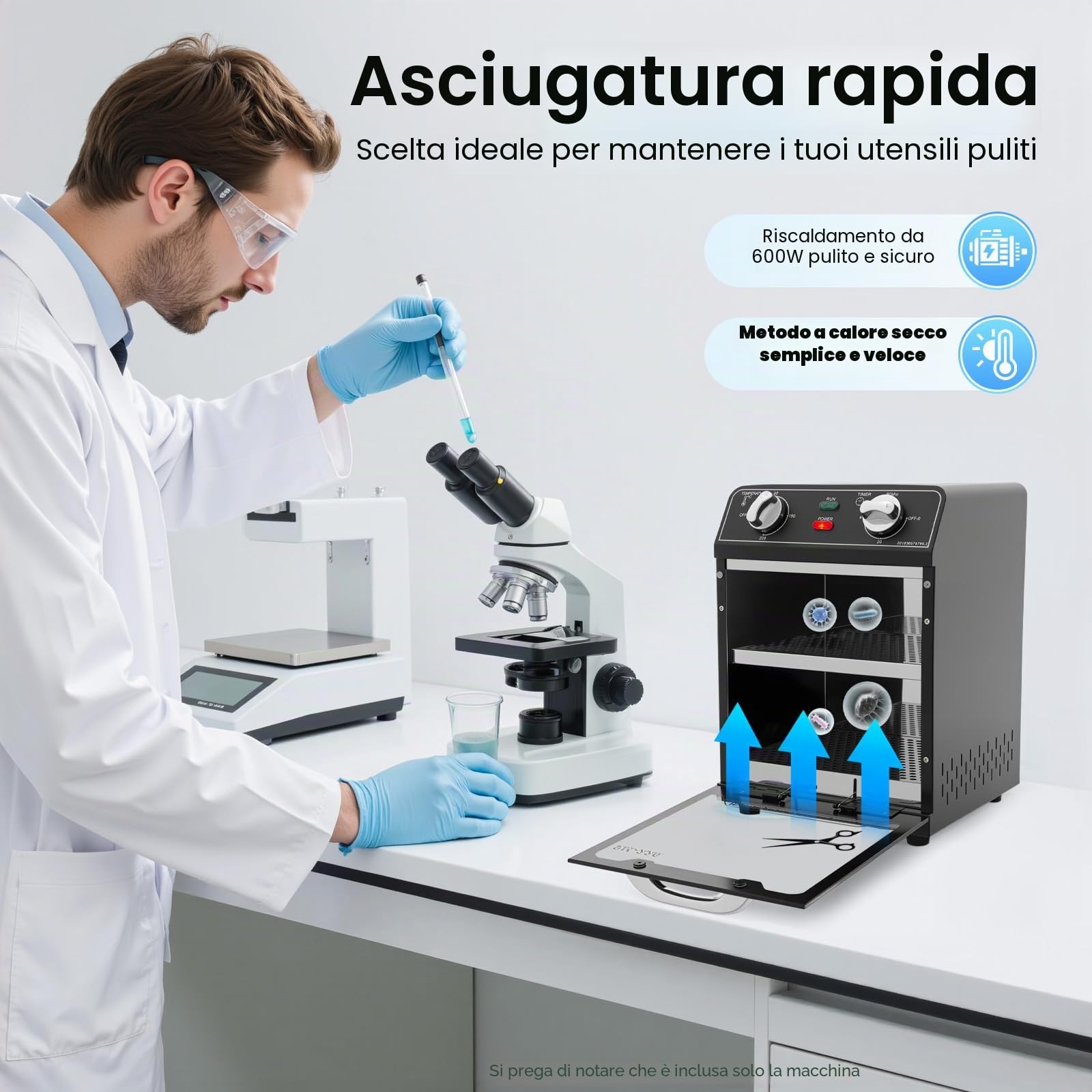 Sterilizzatore per strumenti 600 W sterilizzatore ad aria calda sterilizzatore autoclave sterilizzatore ad alta temperatura Spa sterilizzatori per utensili per unghie