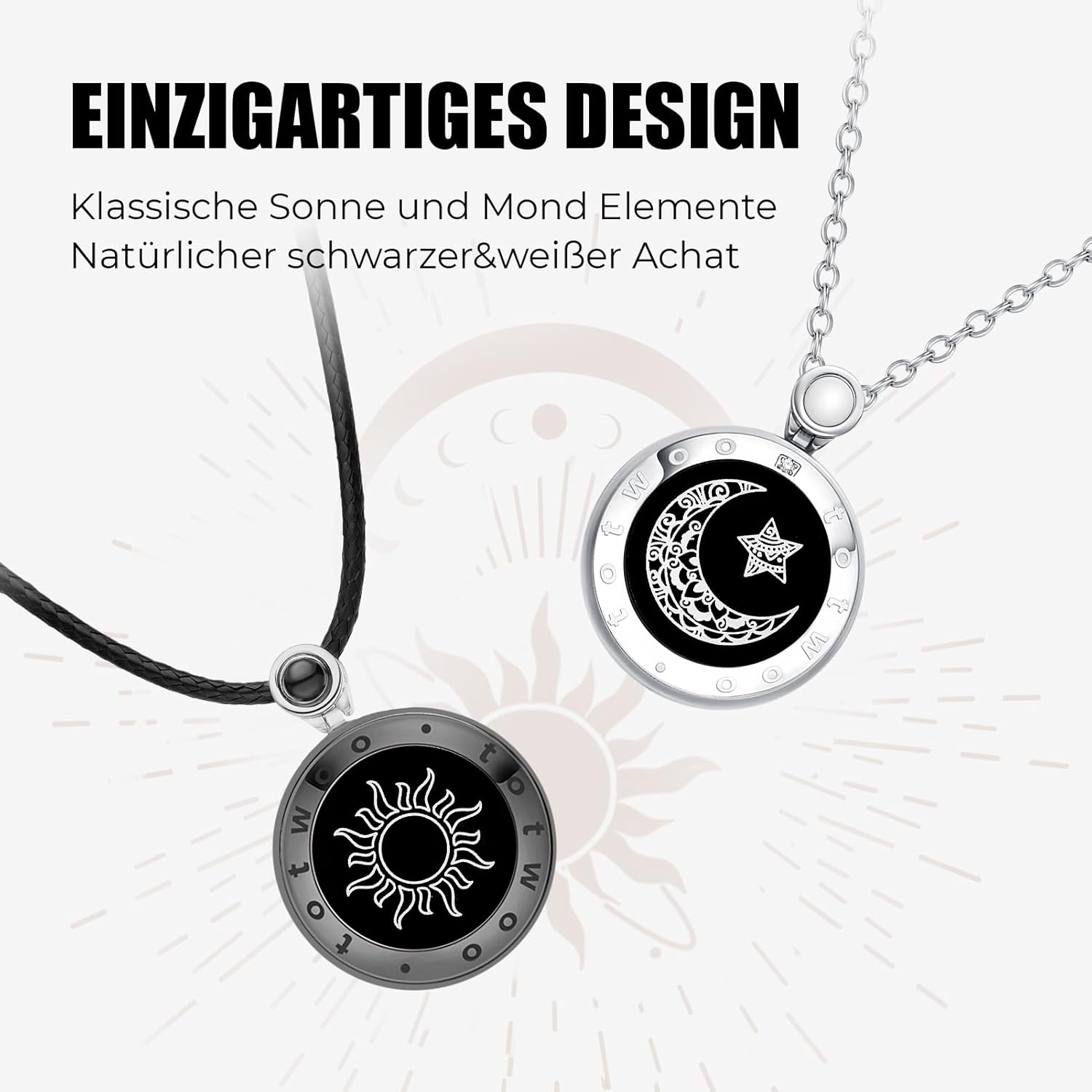 halsband mit vibration und fernbedienung TOTWOO 2 Stück Pärchen Halskette mit India