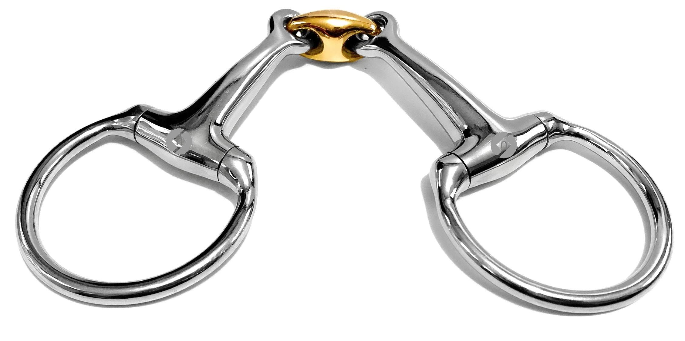 OTTE Double Jointed Eggbutt Snaffle Stainless Steel with Copper Lozenge Horse Bit (6")