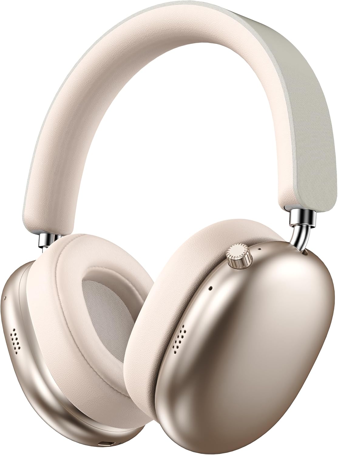 New Over-Ear Wireless Headphones with Microphone, HiFi Clear Call, USB-C Charging, Comfortable Fit with Head. Compatible with Mobile Phones, Computers, MP3. Bluetooth Headphones (Gold)