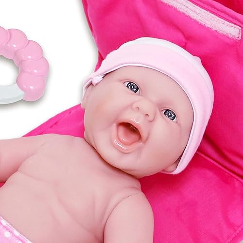 Miniatura 4 de JC Toys - La Newborn  Juego de regalo de 10 piezas de bolsa de pañales de lujo  Feat Muñeca de bebé recién nacido sonriente realista de 13 pulgadas