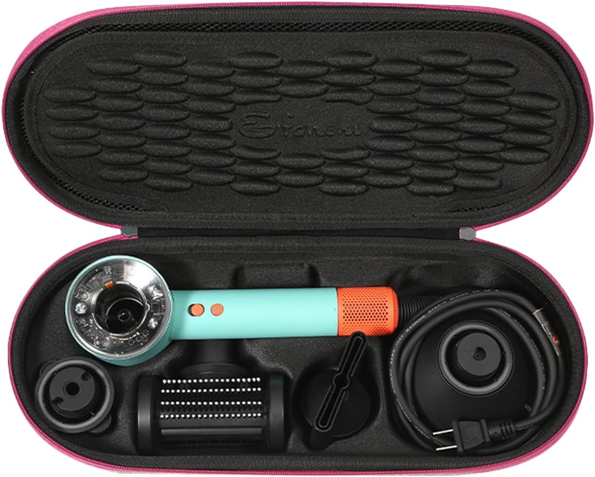Travel Carrying Case for Dyson Supersonic Hair Dryer Compatible with Dyson HD16 HD15 HD08 HD07 HD03 HD01 Black