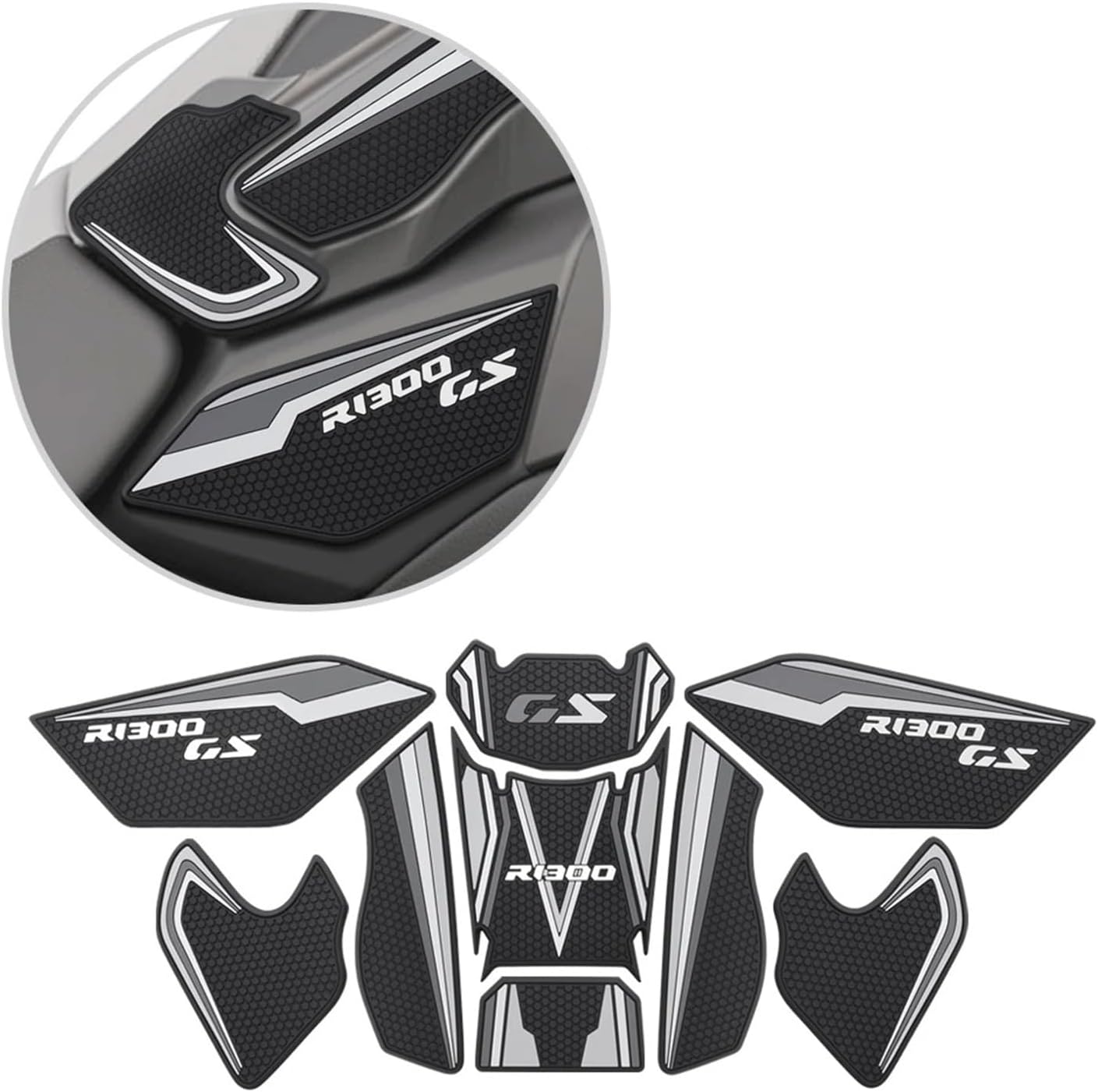 Motorcycle Tank Sticker Motorcycle Accessories Non-Slip Side Fuel Tank Stickers Pad Rubber Protection for R1300GS 2023-2024.