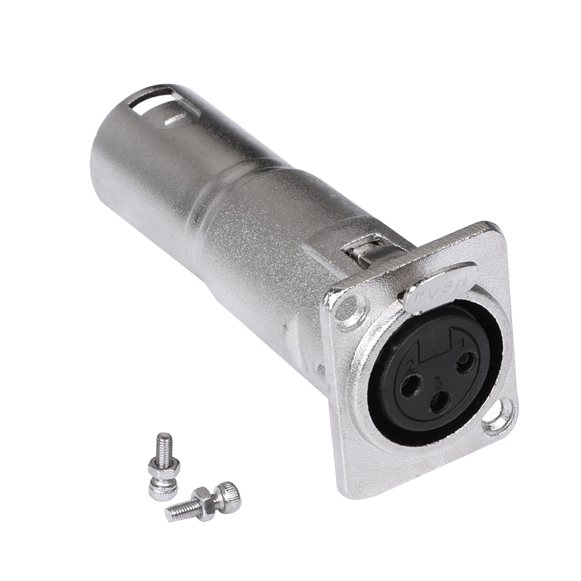 XYFD XLR Female to Male Microphone Connector - 3Pin Plug to Jack Mounting Connector Gender Changer Coupler for Microphone Mixer Audio Device