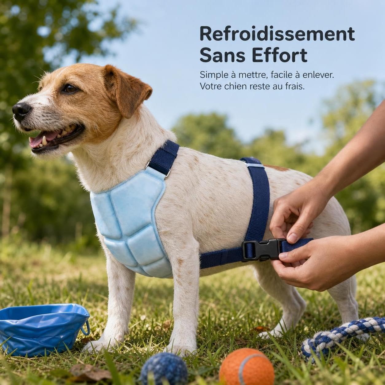 Vêtement rafraîchissant pour Chien - Manteau réfrigérant pour Grands Chiens - Accessoire Chien