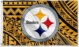 Pittsburgh Steelers Samoan Pattern 3x5 Grommet Flag