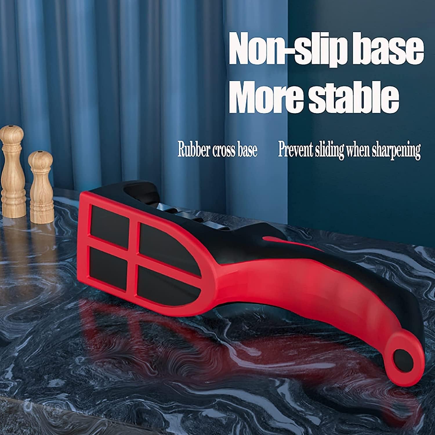 Professional Knife Sharpener for Straight Knives Diamond Abrasives 3-Stage Quickly Sharpening Repair/Restore/Polish Blades