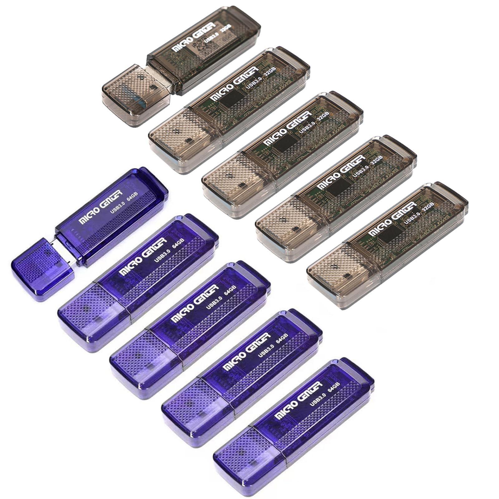 Micro Center SuperSpeed 5 Pack 64GB and 5 Pack 32GB USB 3.0 Flash Drive