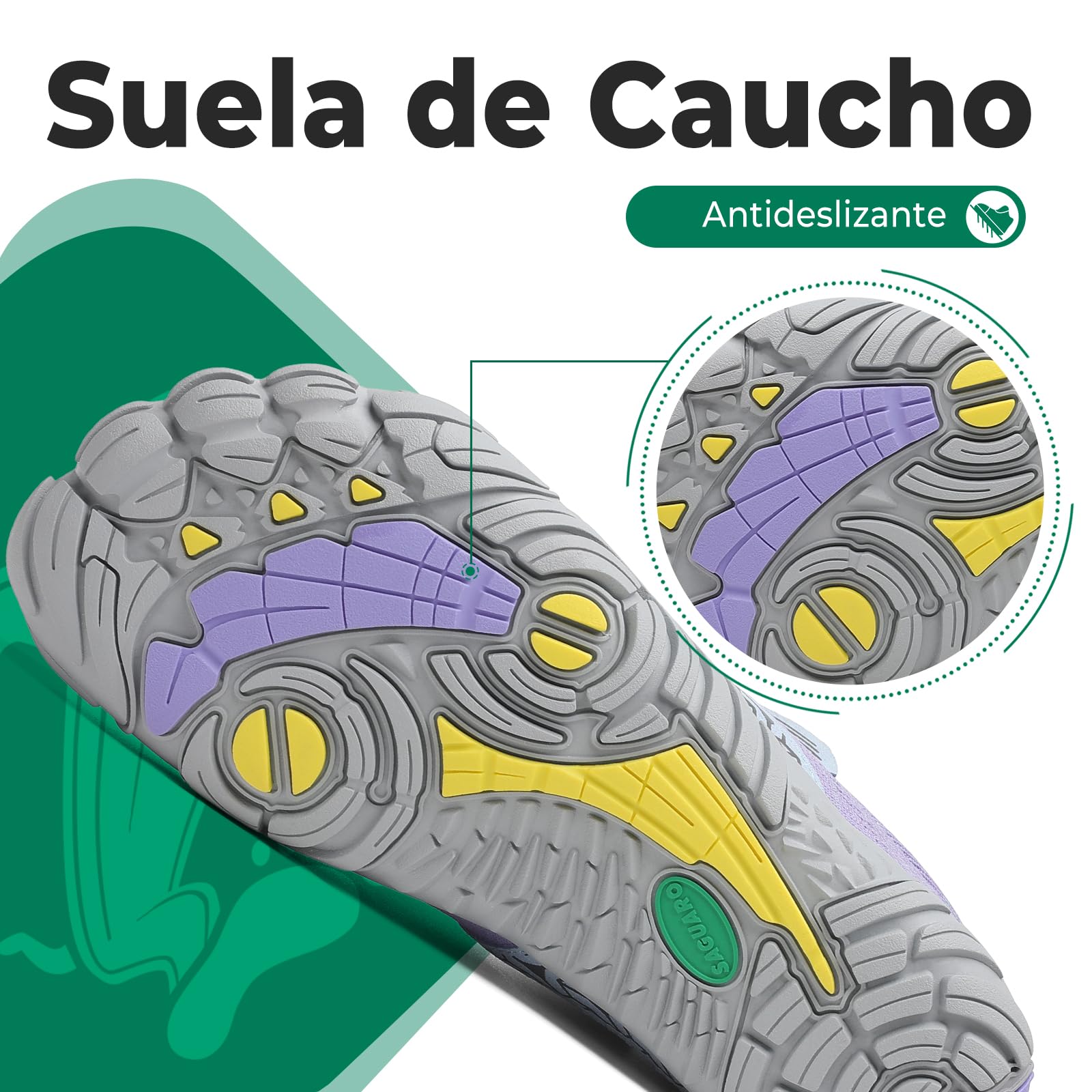 SAGUARO Punto Barefoot Zapatillas Minimalistas Hombre Mujer Gr.36-48 — view 5