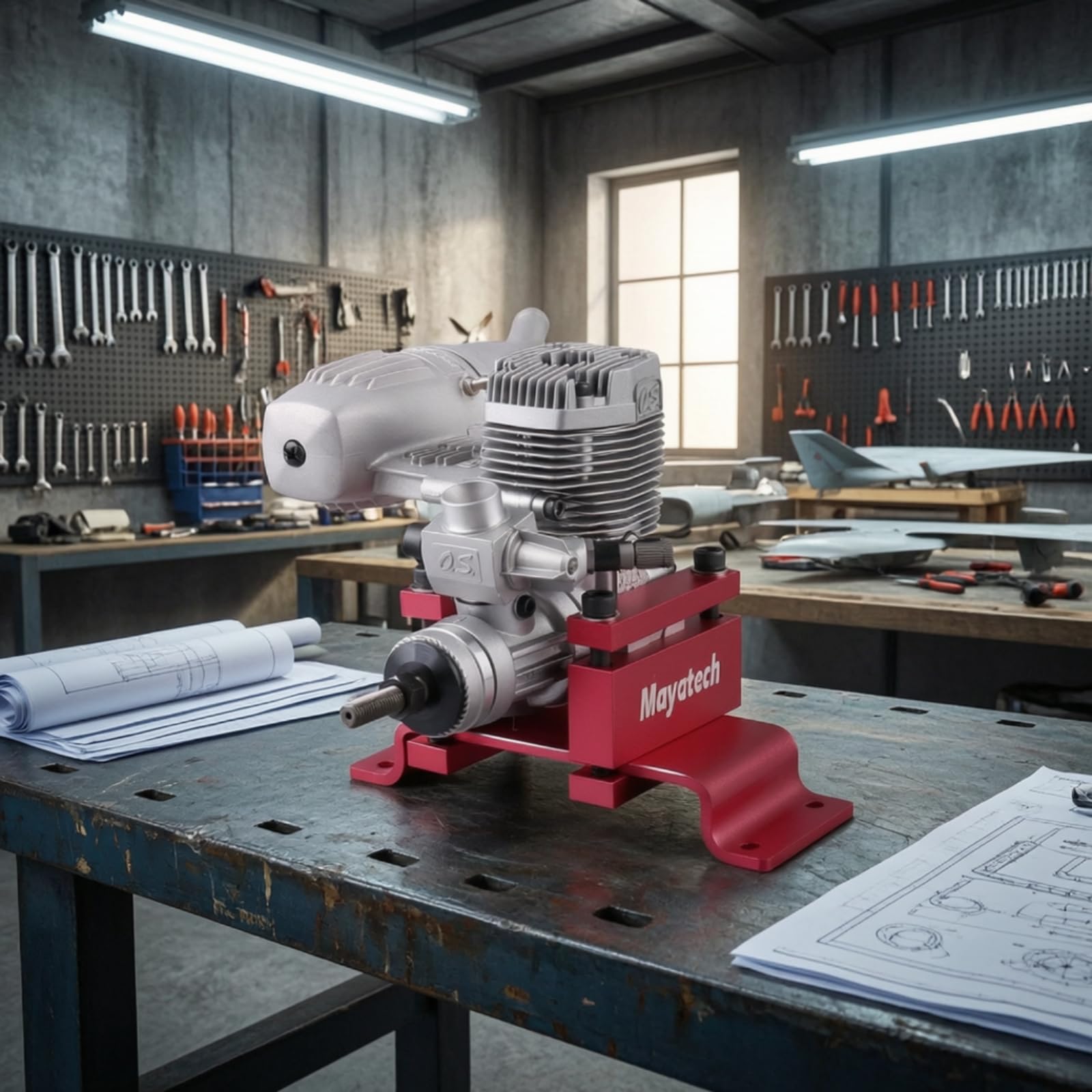 Banco Prova Motore Banco Prova Motore Supporto Motore Staffa Motore Base Motore in Alluminio Lavorato CNC con Serraggio Stabile Larghezza Regolabile