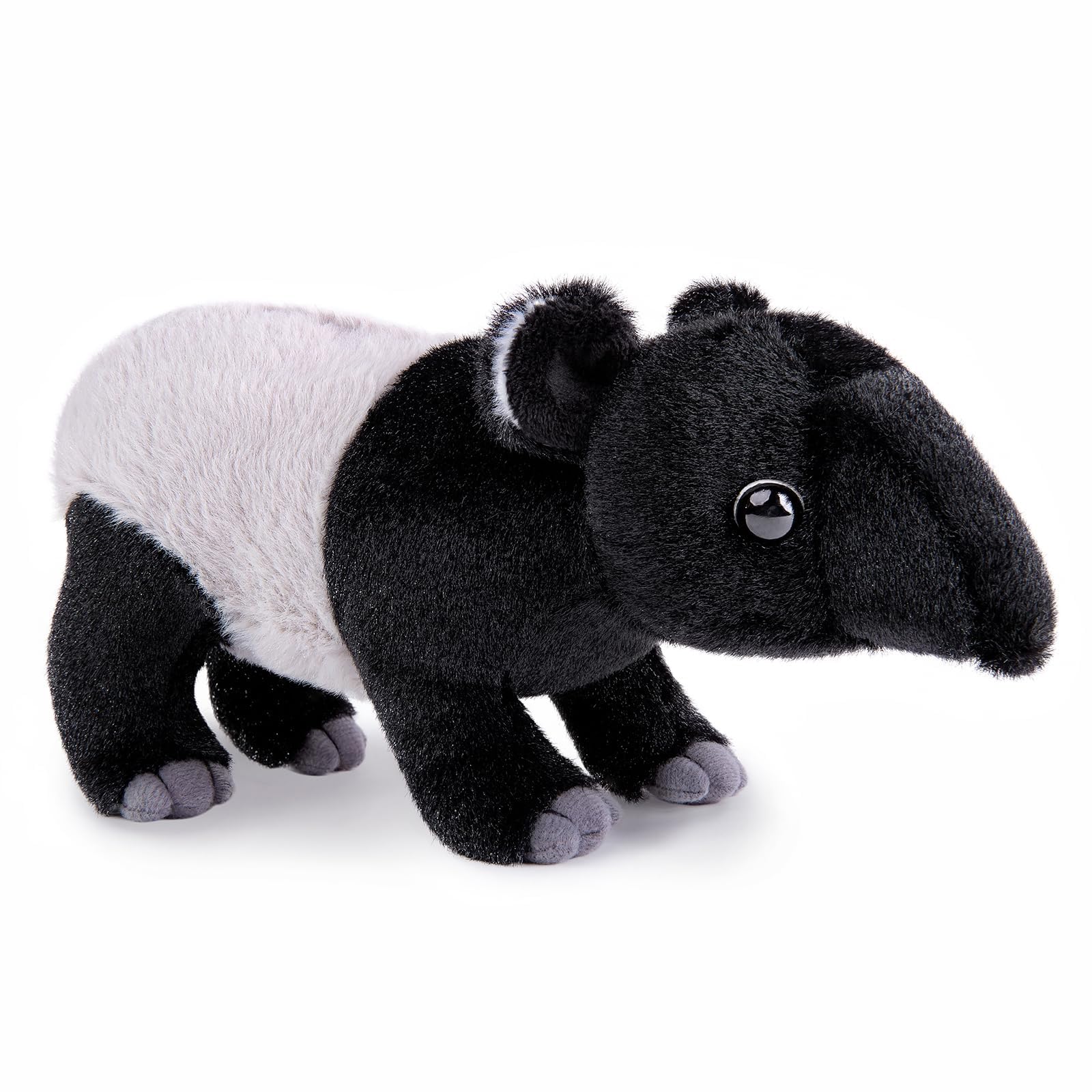 Tiny Heart Asian tapir Plush Toy - Realistic and Soft Asian tapir Plush Toy, Wild Series Stuffed Animal Collection Suitable for Home Decor, Black 9.5in โ image 1