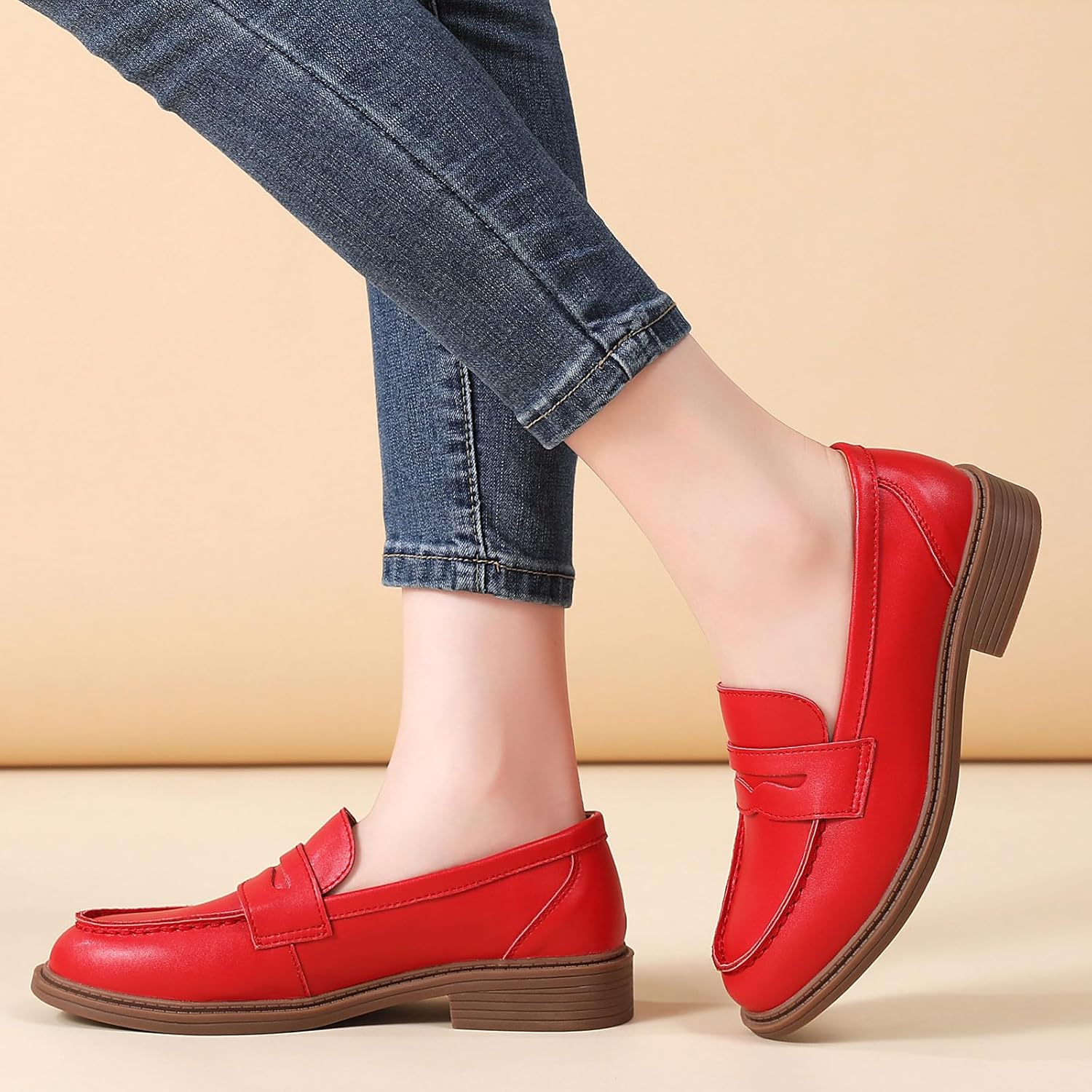 Penny Loafers for Women Non Slip Work Shoes for Women's Loafers & Slip-Ons Ladies Business Casual Shoes Driving Flats - Image 8