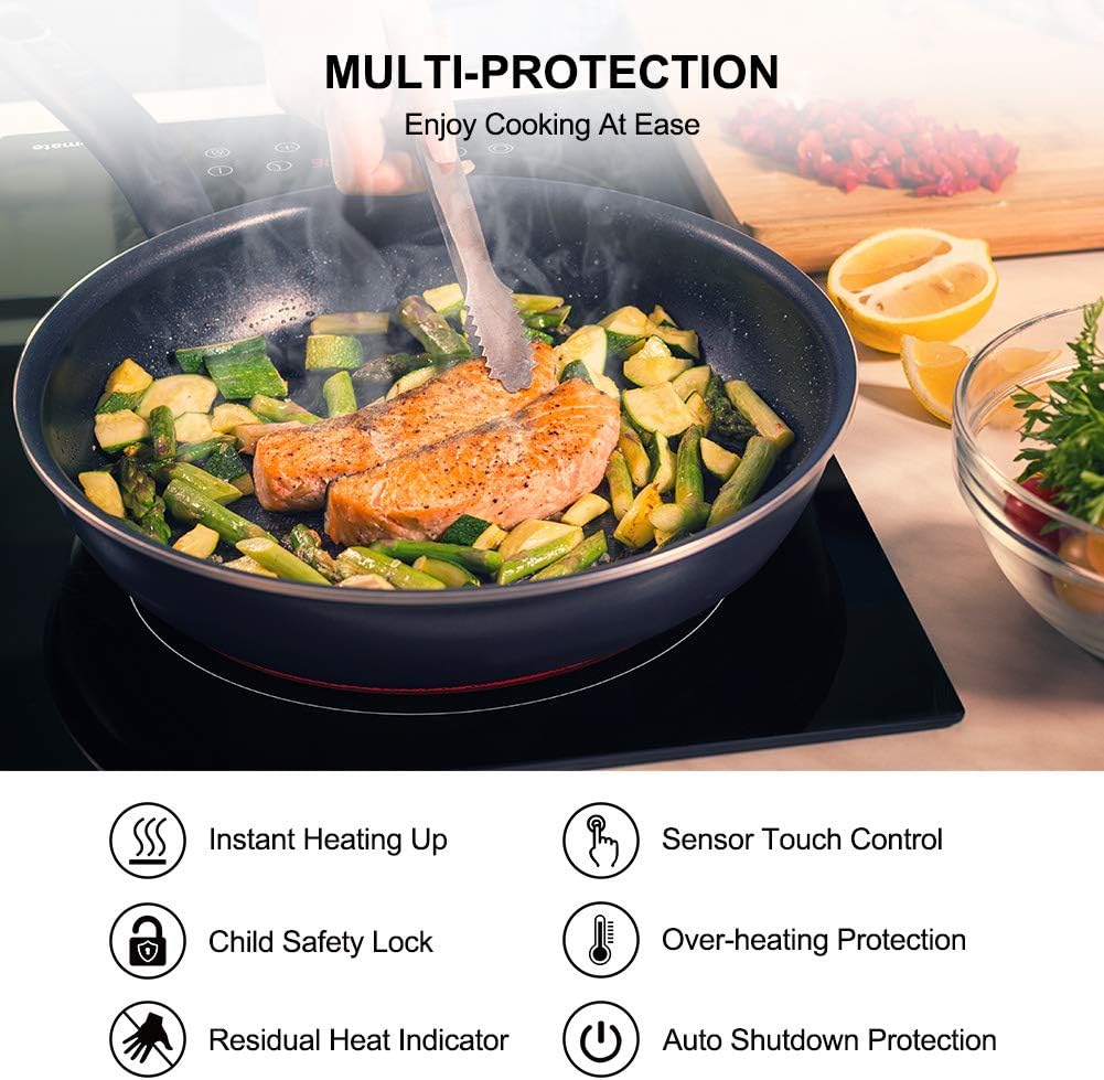 Top Brands Electric Cooktop, thermomate 12 Inch Built-in Radiant Electric Stove Top, 240V Ceramic Electric Stove with 2 Burners, 9 Heating Level, Timer & Kid Safety Lock, Sensor Touch Control Best Deal 🛒 Electric Cooktop, thermomate 12 Inch Built-in Radiant Electric Stove Top, 240V Ceramic Electric Stove with 2 Burners, 9 Heating Level, Timer & Kid Safety Lock, Sensor Touch Control