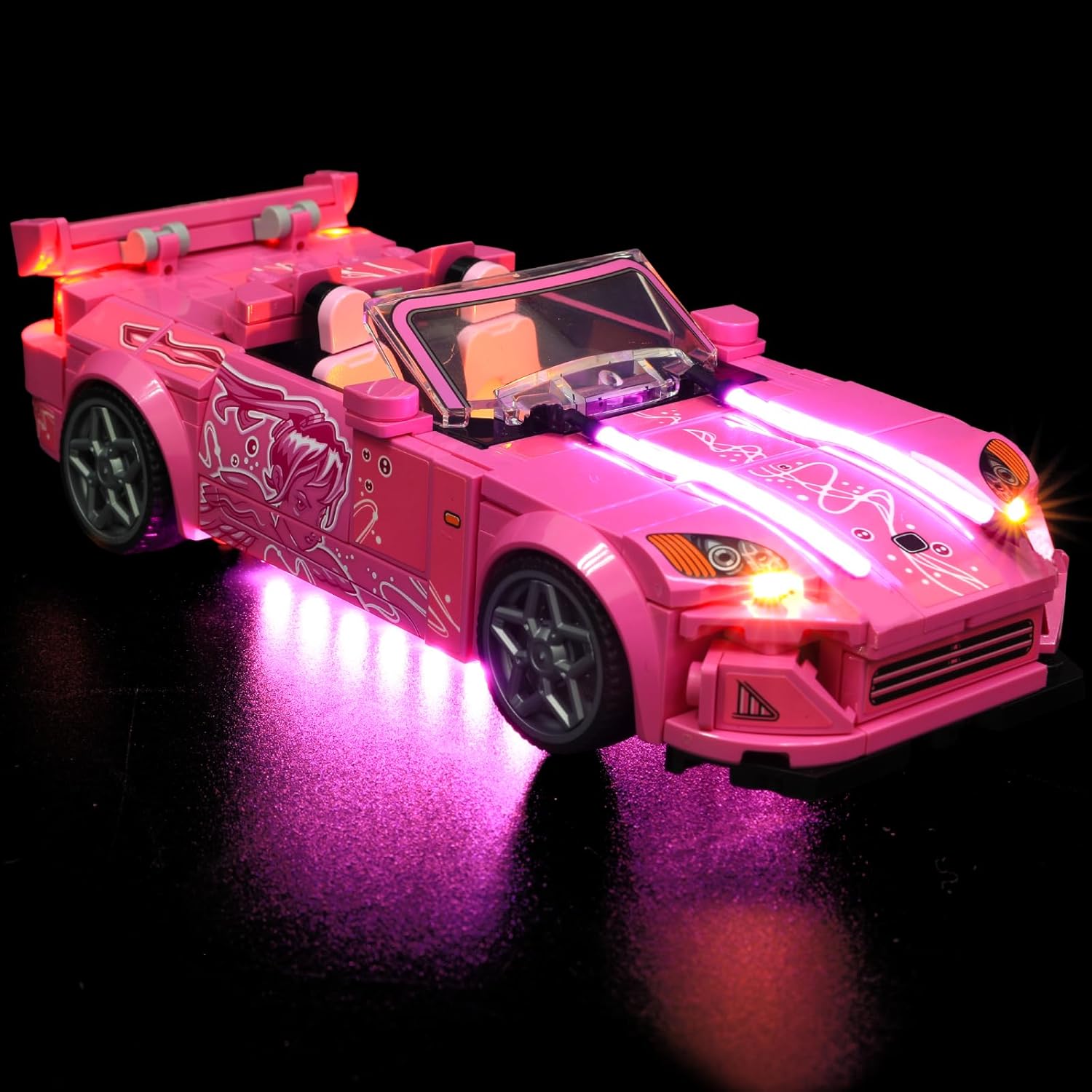 LED Light Compatible with Lego Speed Champions 2 Fast 2 Furious Honda S2000 77241, Light Kit for Lego 77241 Building Blocks Model(Not Include Blocks Set)