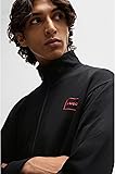 HUGO Hommes Laze Zip Jacket Veste Relaxed en coton stretch avec logo encadré - 5