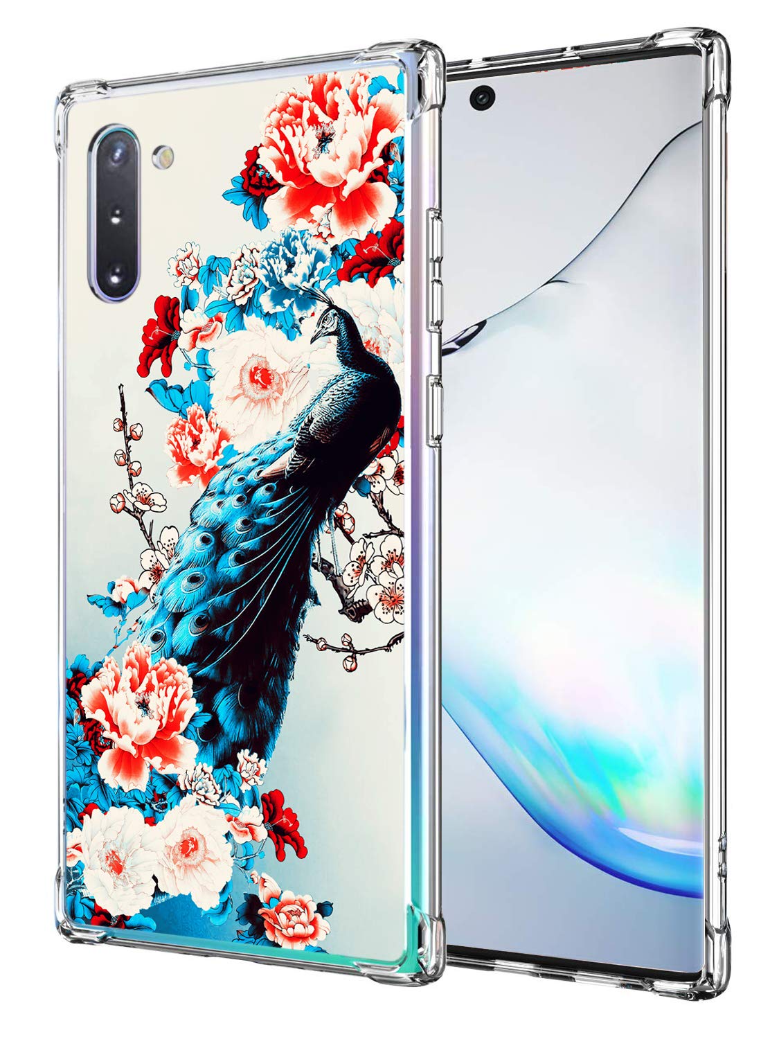 Dolphin Case for Galaxy Note 10 Plus,Ecute Military Grade Protection[Air Armor Designed] Hard PC + Flexible TPU Frame Case Cover for Samsung Galaxy Note 10 Plus/5G- Moon Dolphin