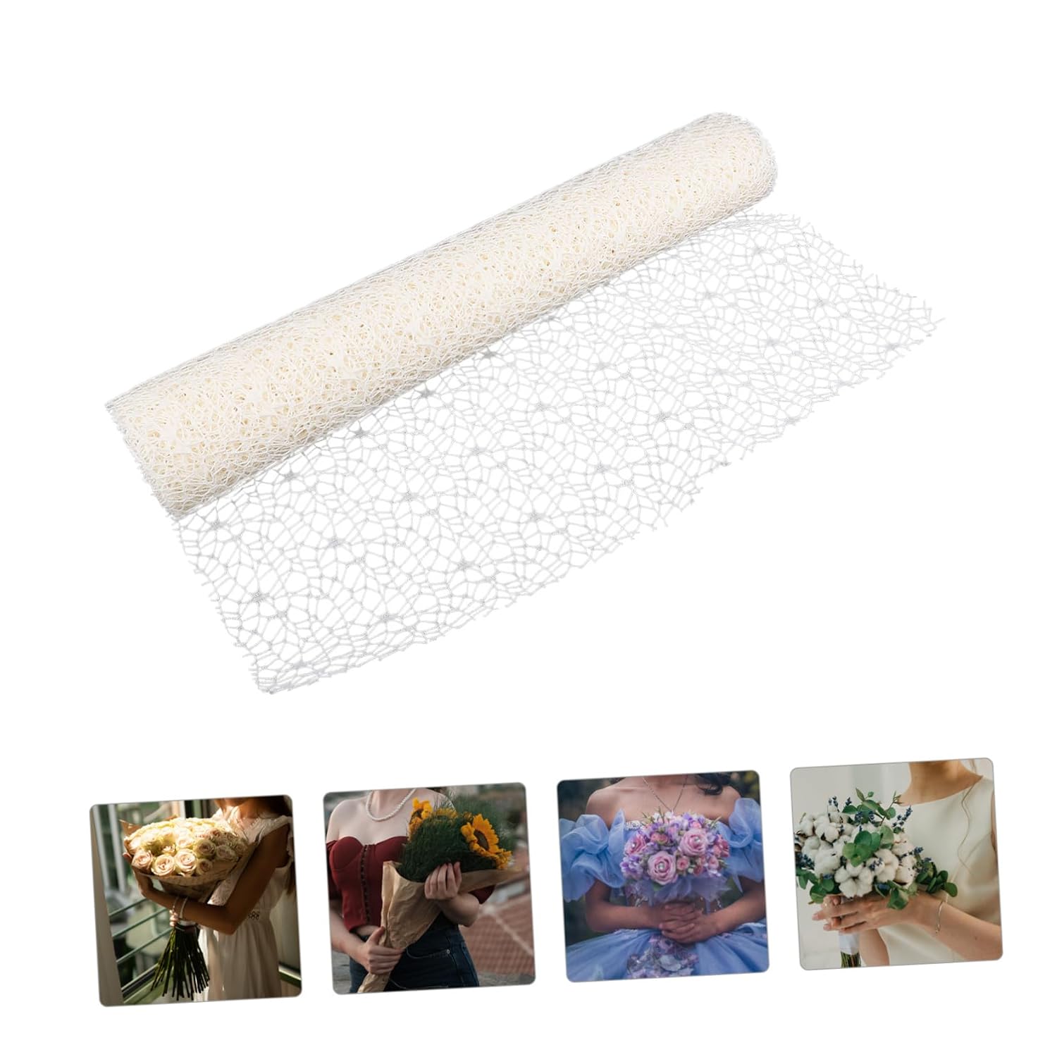 3pcs Floral Wrapping Gauze Roll Versatile Decorative for Bouquets Yards for Weddings Parties and Floral Arrangements