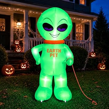 Halloween Inflatable Alien Earth Pet Outdoor Yard Decoration 6 FT