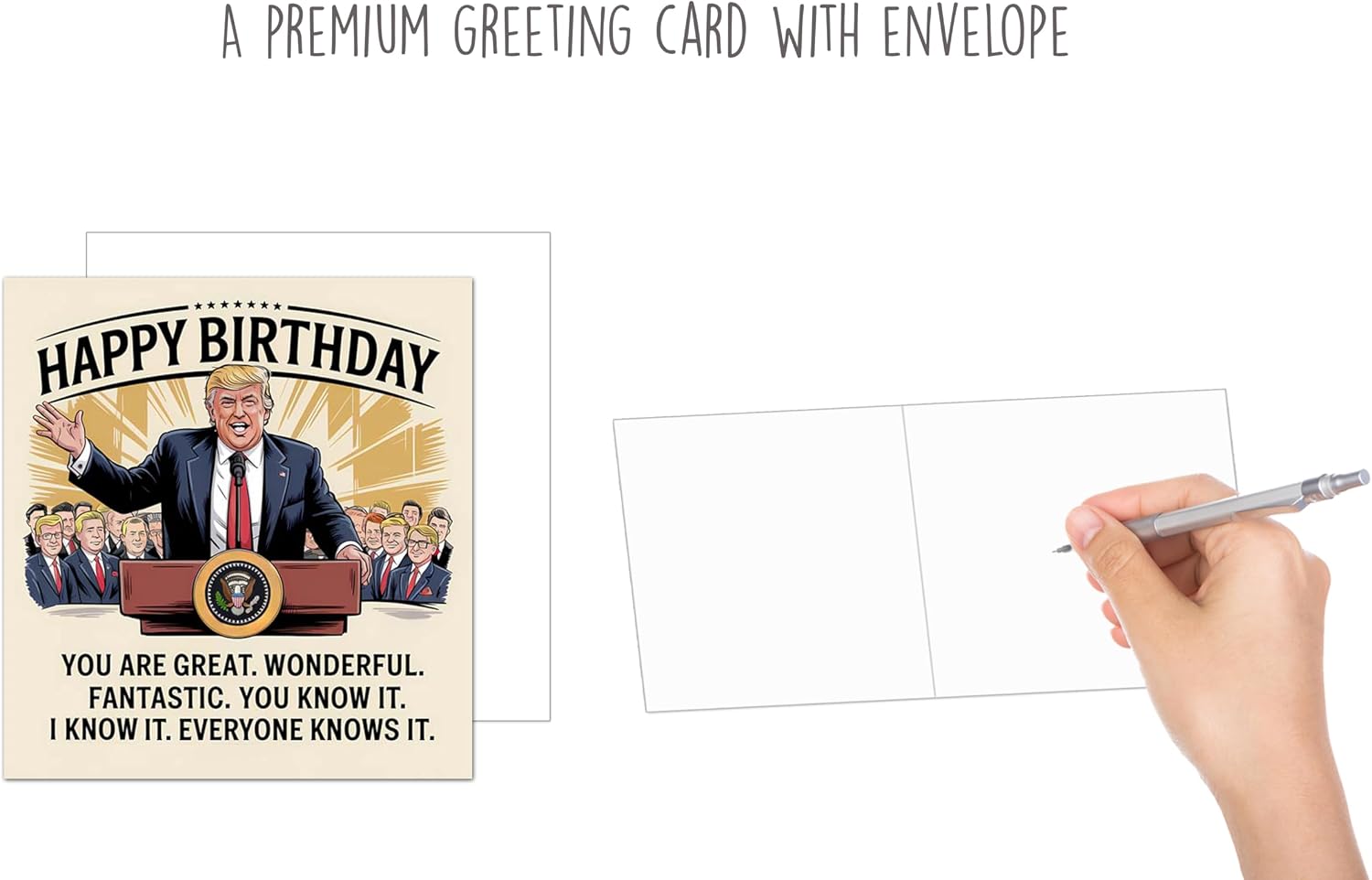 Edition Seidel Premium Square Birthday Card With Envelope - Happy Birthday Card With Text For Him Her Husband Wife Boyfriend Girlfriend Funny Humour (GQ430 SW025) image 2