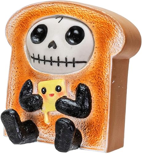 Miniatura 5 de Furrybones Summit Collection - Figura decorativa con diseño de esqueleto, disfraz de tostada de pan de 3 pulgadas de alto, estatua coleccionable