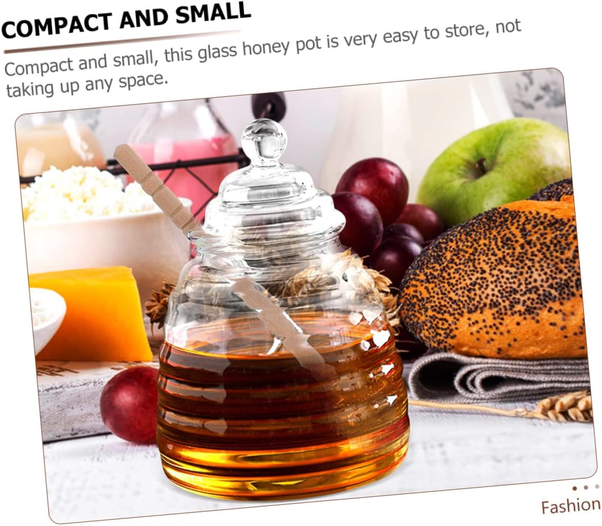 Gallon Glass Jar for Kitchen Storage and Laundry Room Organization.Honey Decorative Container with Lid Honey Jar Storage Jar for Household Syrup Pot Honey Container