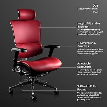 Amazon | X4 レザーエグゼクティブチェア | デスクチェア | 文房具