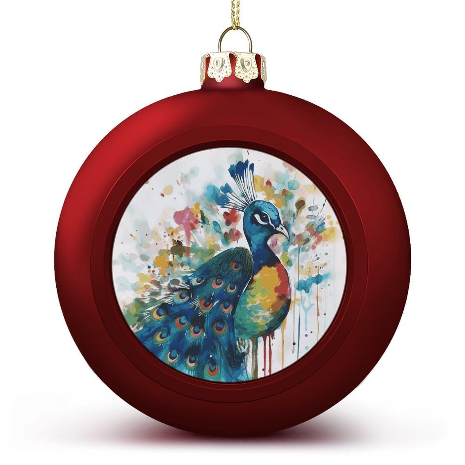 Boules de Noël paon aquarelle : finis les ornements fragiles, optez pour une suspension durable
