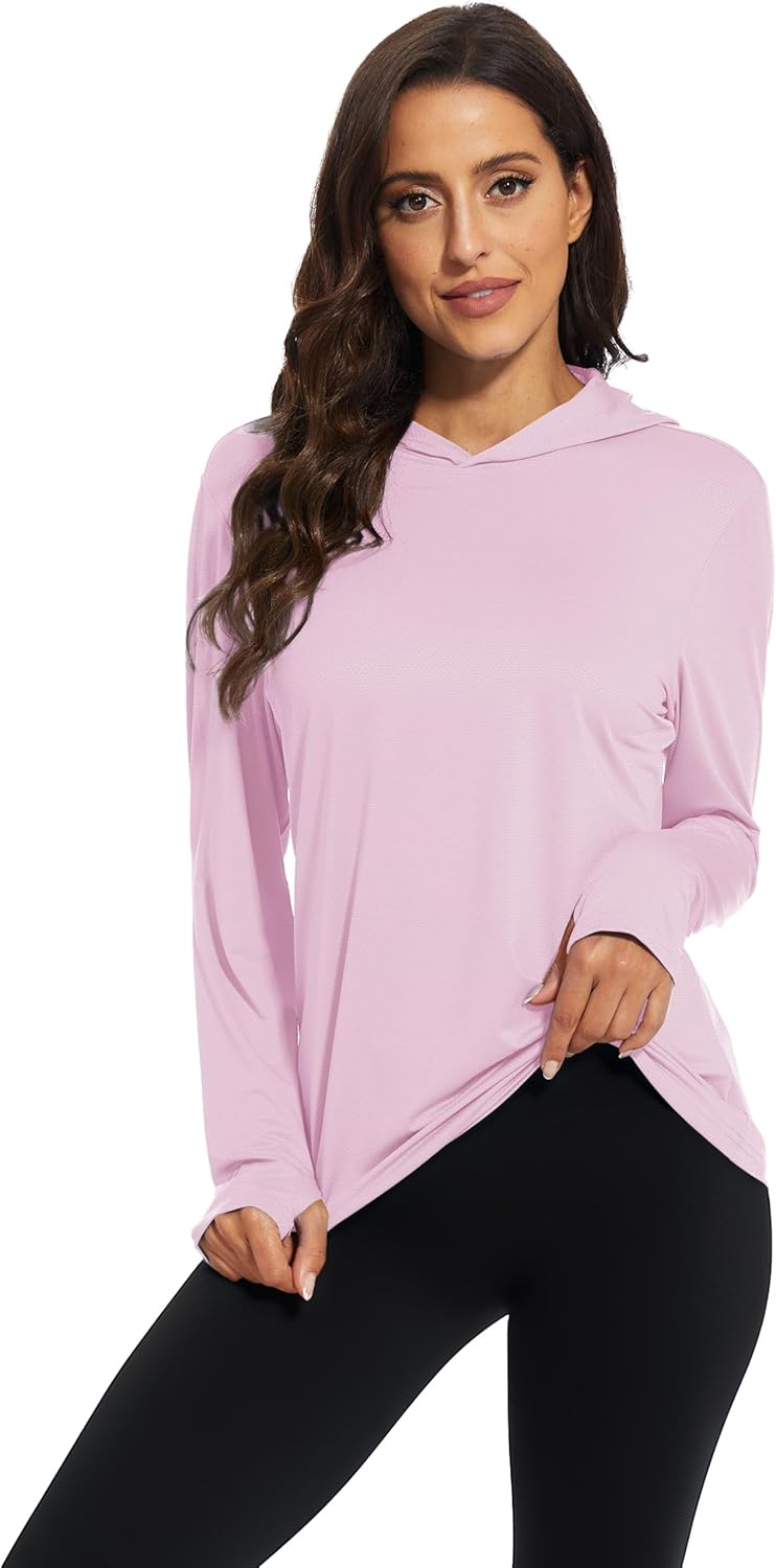 MAGCOMSEN Women's UPF 50+ Sun Protection Hoodie Long Sleeve Hiking Fishing Outdoor Shirt Quick Dry Lightweight Hoodie - Image 2