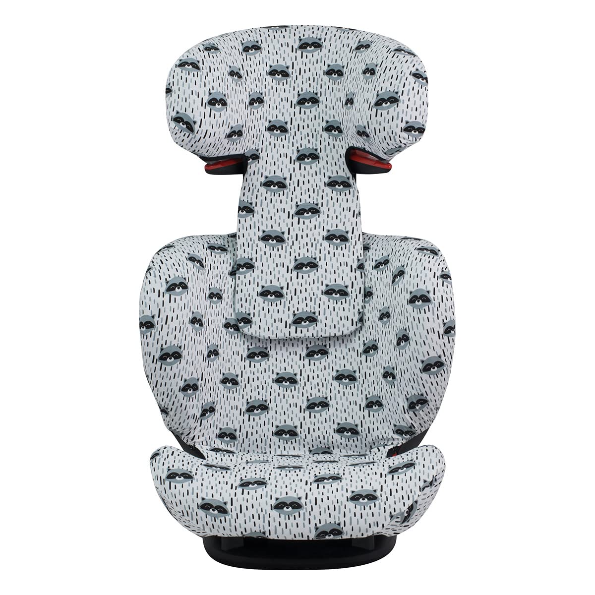 JYOKO KIDS Rivestimento per seggiolino auto in cotone compatibile con Bebe Confort, Maxi Cosi Rodi, Rodifix (Rodifix, Raccoon)