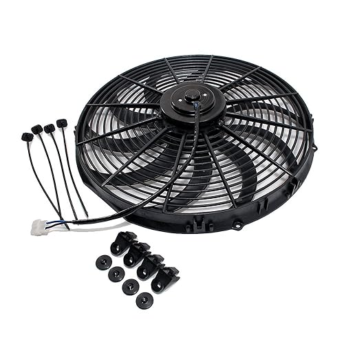 Miniatura 2 de 4501612 Ventilador de refrigeración universal para radiador eléctrico de 16 pulgadas con kit de montaje