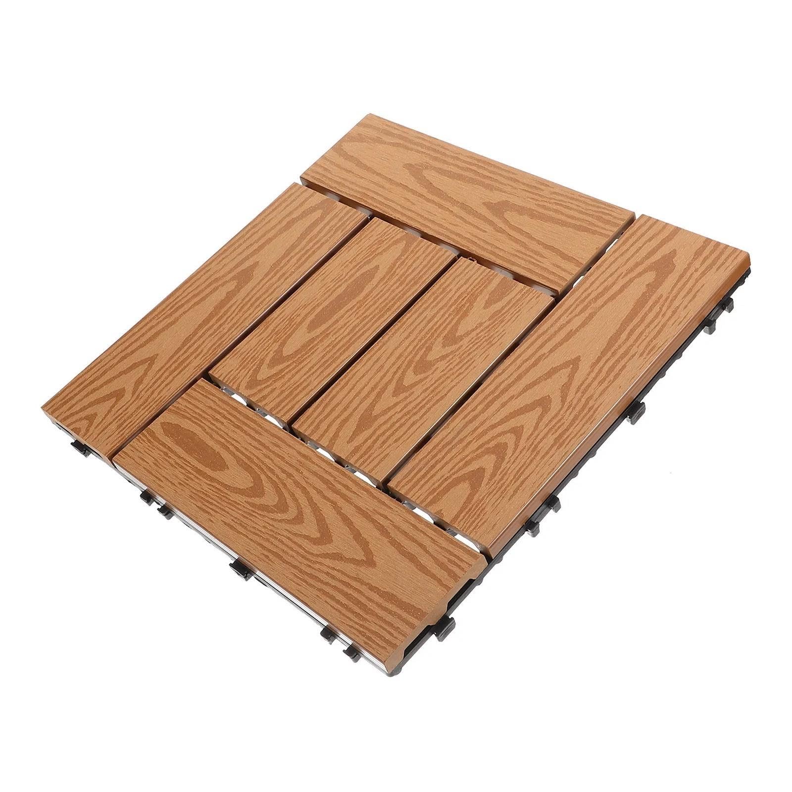 Baldosas Jardin Exterior Piso entrelazado de madera plástica